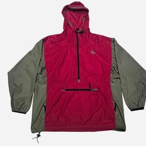 Nike-acg Men's Red and Gold Jacket